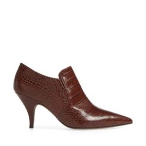 Tory Burch Brown Georgina Crocodile Loafer Bootie